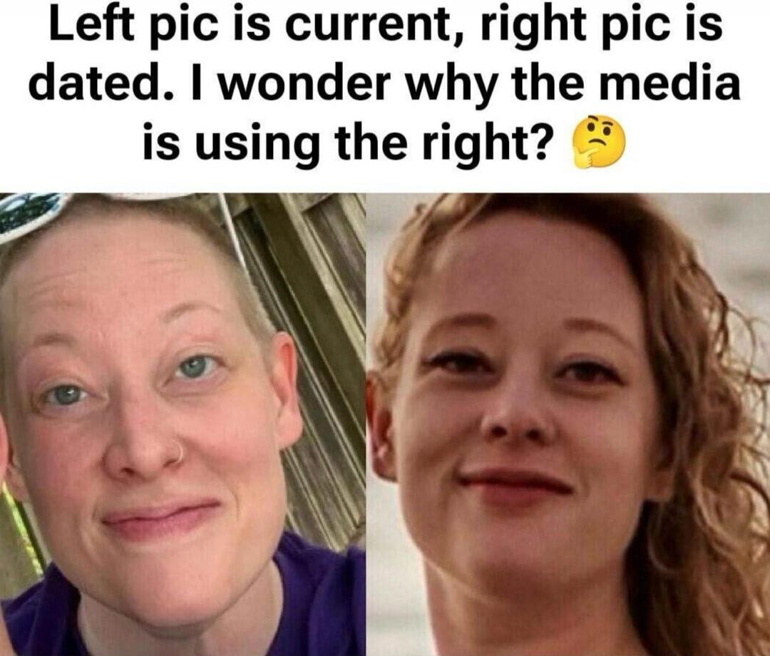 Left pic is current, right pic is dated. I wonder why the media is using the right?