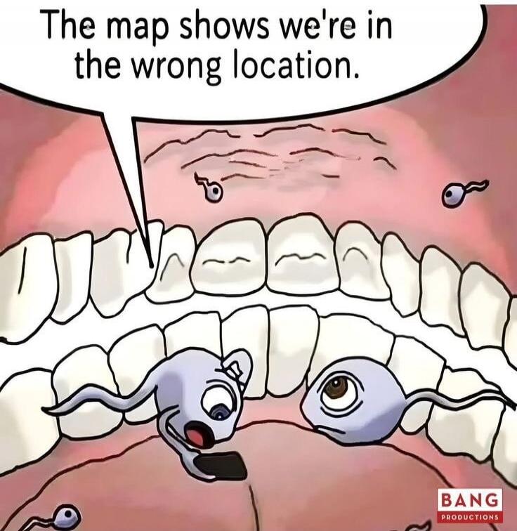 The map shows we're in the wrong location.