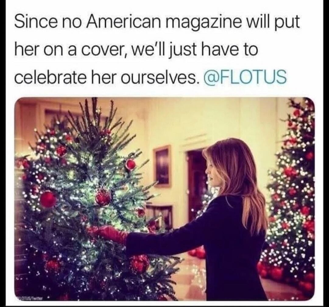 Since no American magazine will put her on a cover, we'll just have to celebrate her ourselves. @FLOTUS