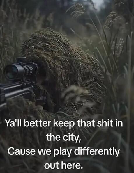 Ya'll better keep that shit in the city, Cause we play differently out here.