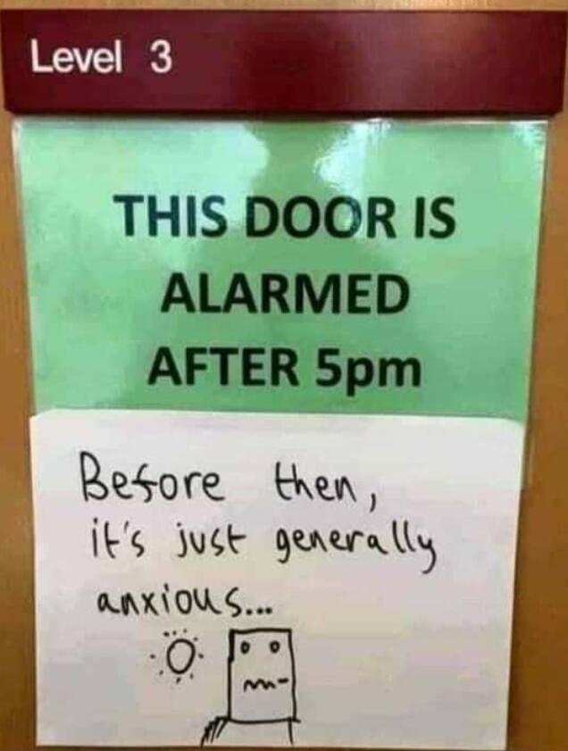 Level 3 THIS DOOR IS ALARMED AFTER 5pm Besore bhen its ugk QUUR uxok