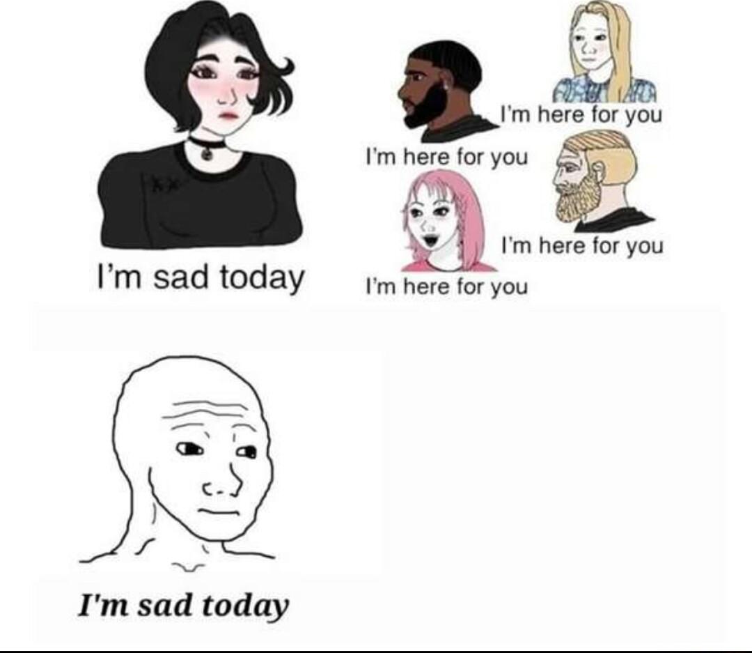 Im sad today Im sad today o2l Im here for you Im here for you Iy A2 4l vmherefor you Im here for you