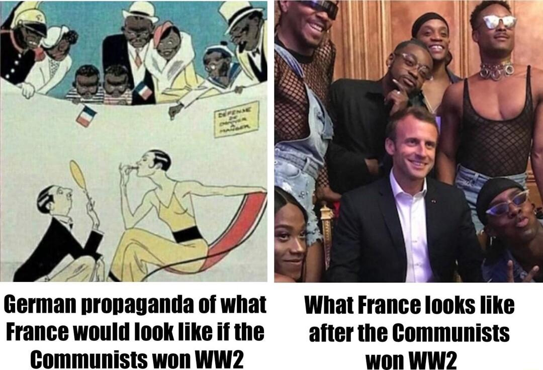 German propaganda of what What France looks like France would look like if the after the Communists Communists won WW2 won WW2
