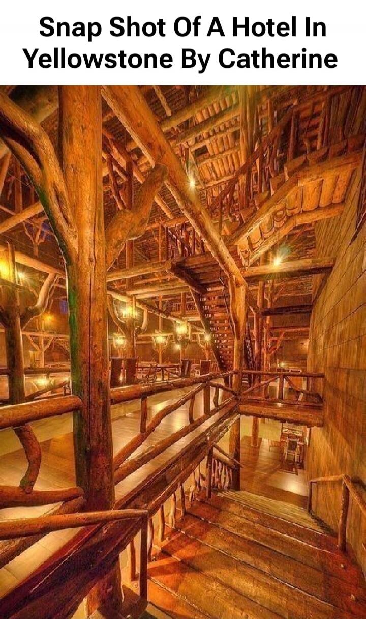 Snap Shot Of A Hotel In Yellowstone By Catherine