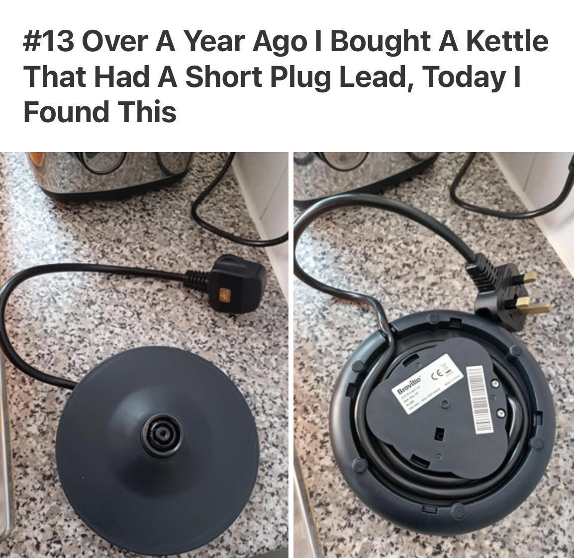 13 Over A Year Ago Bought A Kettle That Had A Short Plug Lead Today Found This