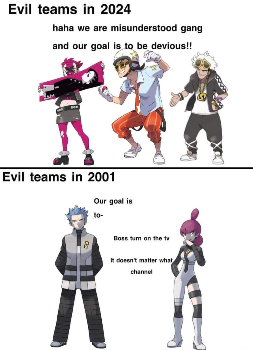 Evil teams in 2024 haha we are misunderstood gang and our goal is to hndavlousll n Evil teams in 2001 Our goal is Boss turm on the tv it doesnt matter what channel