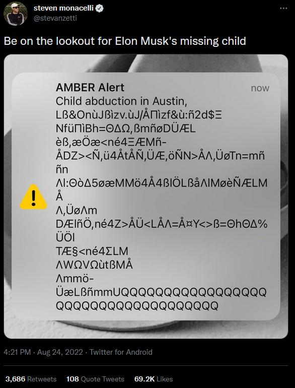 7 steven monacelli O Be on the lookout for Elon Musks missing child AMBER Alert Child abduction in Austin LBRONUIBIzVUJAMiZfLA2d NfirMiBh0AQ BmAeDUAL B2202nAZEMii ADZN i4AtAN U4 6NNAA UgTnmi fin N06A502eMMEAAABIOLBAAIMaEN LM A AUoAm DAIRGn4ZAULAAArYB0hOA 0ol TAn4zLM AWQVQUtBMA Amma UzeLBAimmUQQQQAQAAAAAAAAAAAAA QQQQQAQQQAQAAAAQAAAAAA e