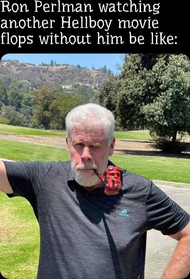 Ron Perlman watching another Hellboy movie flops without him be like