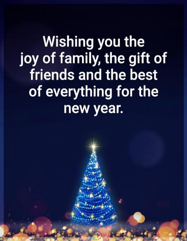 Wishing you the joy of family, the gift of friends and the best of everything for the new year.