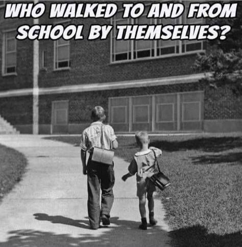 WHO WALKED TO AND FROM SCHOOL BY THEMSELVES?