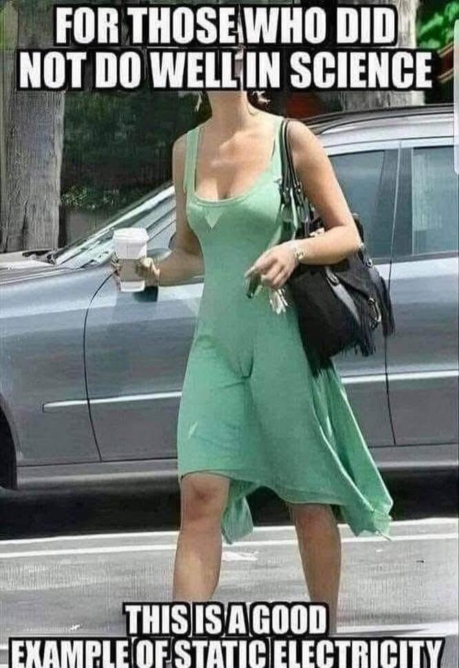 FOR THOSE WHO DID NOT DO WELL IN SCIENCE THIS IS A GOOD EXAMPLE OF STATIC ELECTRICITY
