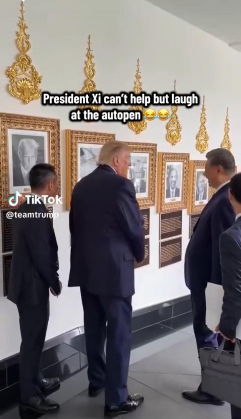 President Xi can't help but laugh at the autopen