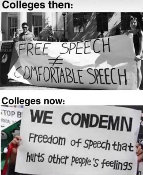 Colleges then Colleges now WE CONDEMN g