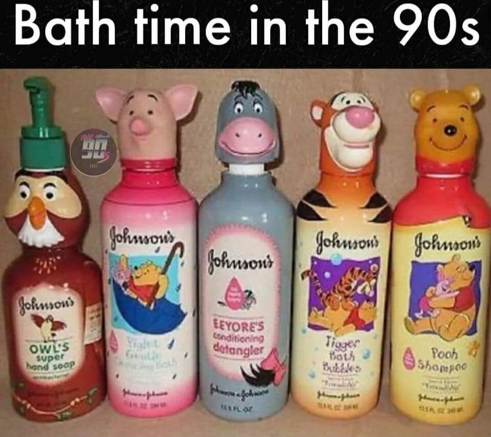 Bath time in the 90s