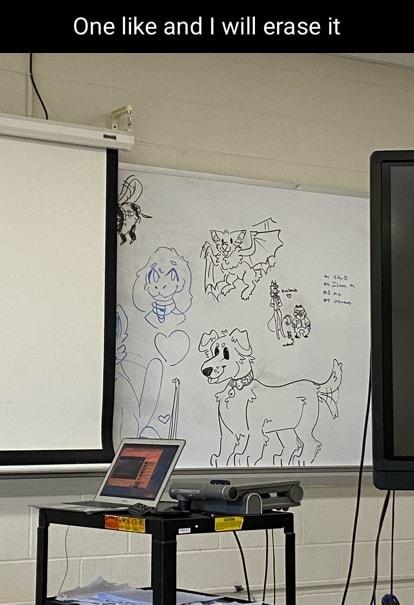 One like and will erase it L e A A