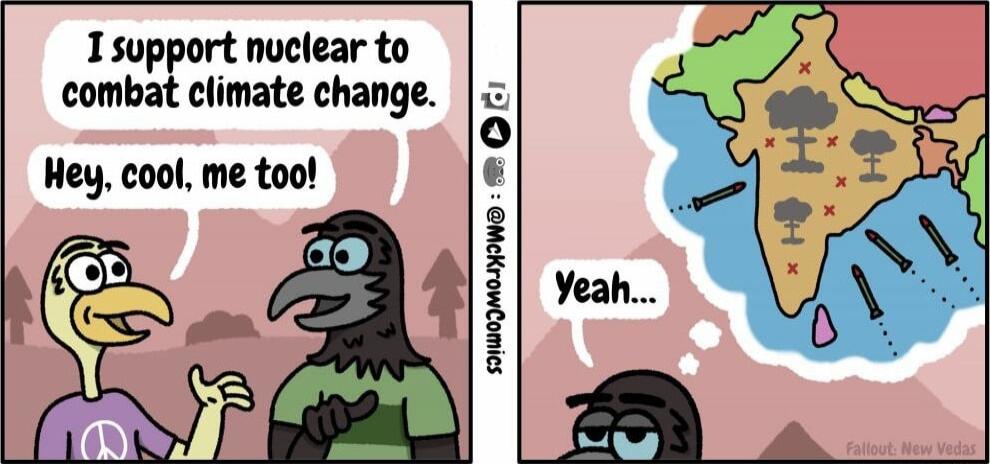 Isupport nuclear to combat climate change Hey cool me too