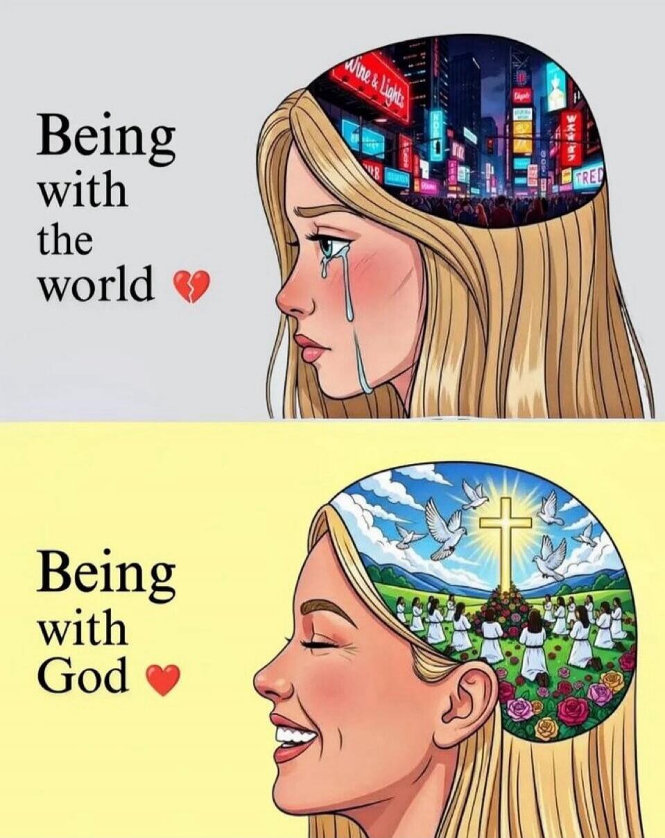 Being with the world 💔 Being with God ❤️ Wine & Lights TRED
