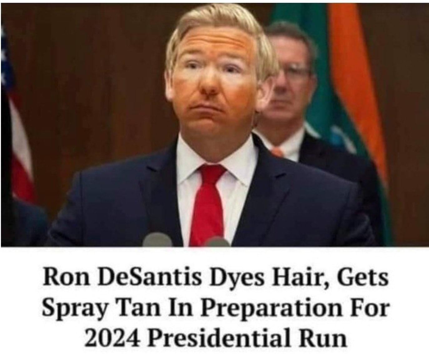 Ron DeSantis Dyes Hair Gets Spray Tan In Preparation For 2024 Presidential Run