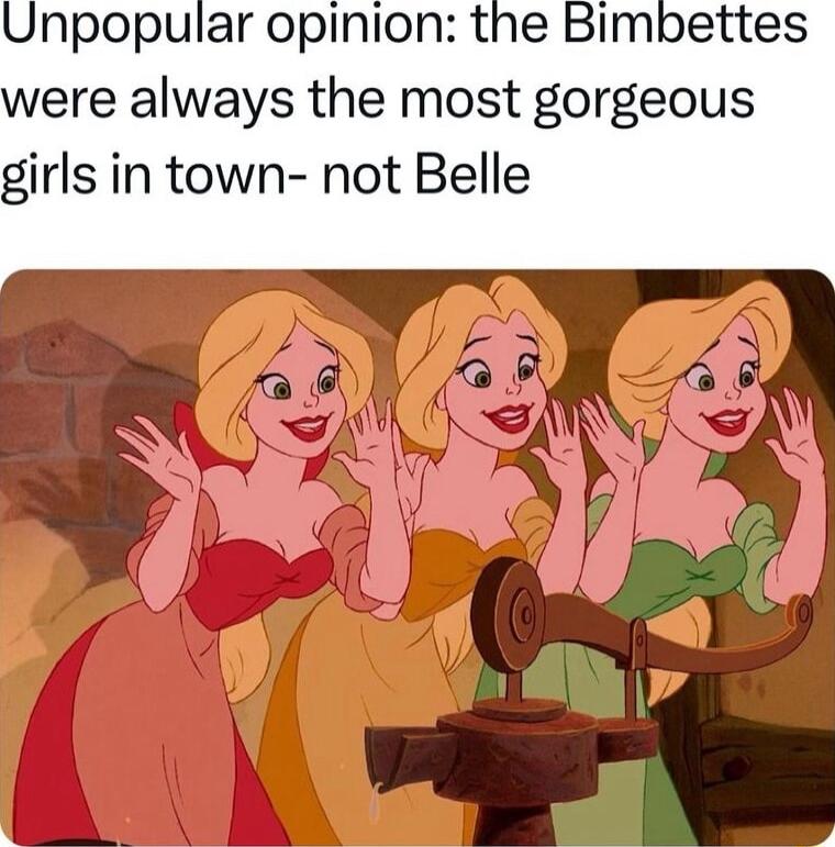 Unpopular opinion the were always the most gorgeous girls in town not Belle