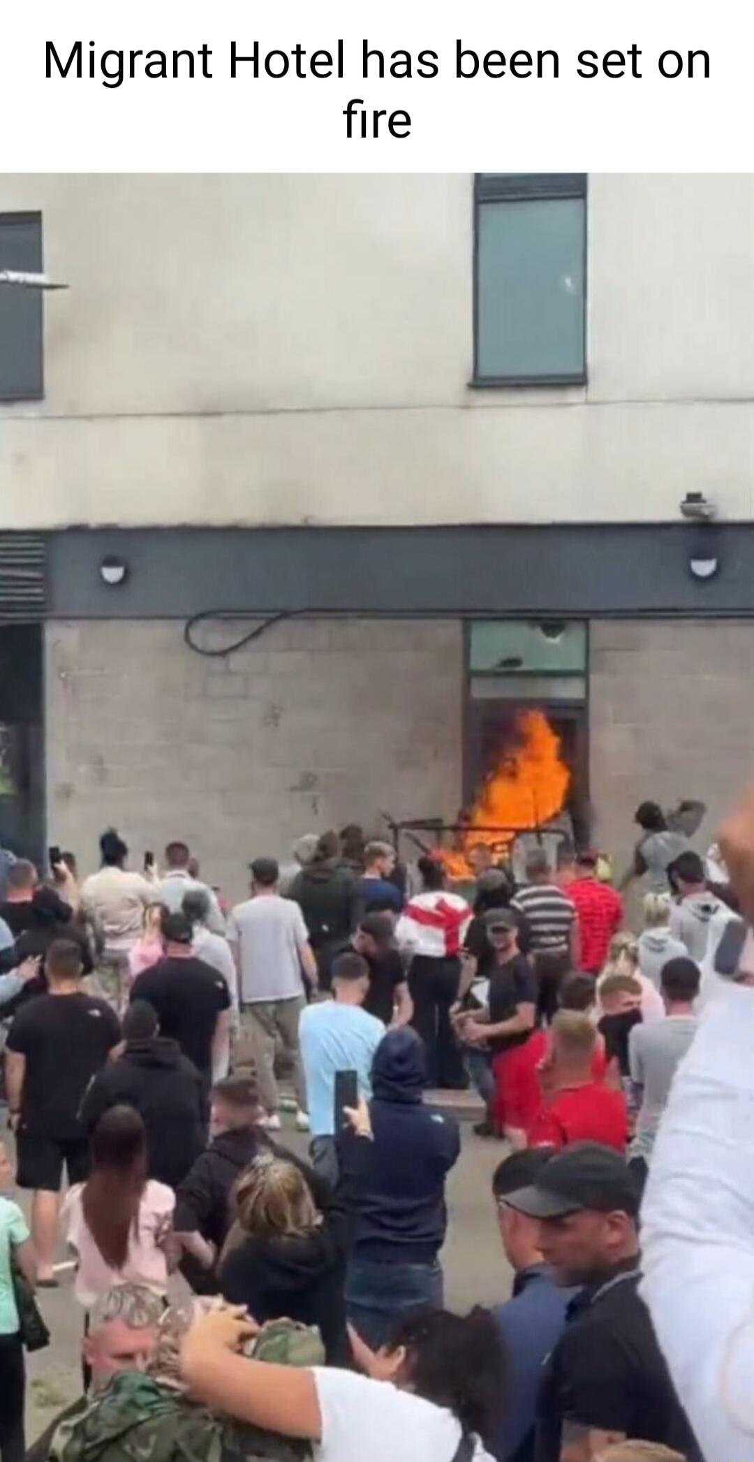 Migrant Hotel has been set on fire