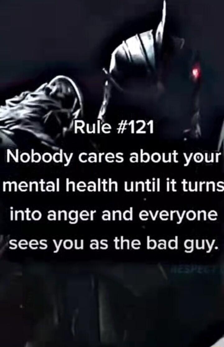 f Rule 121 Nobody cares about your mental health until it turns 31 CoToTe T gTo e WEAVZET VT4 1 LRV T TR g N o Te N TYA