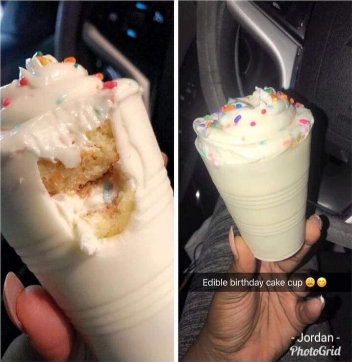 Edible birthday cake cup 😍😋
Jordan - PhotoGrid