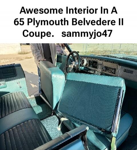 Awesome Interior In A 65 Plymouth Belvedere II Coupe. sammyjo47