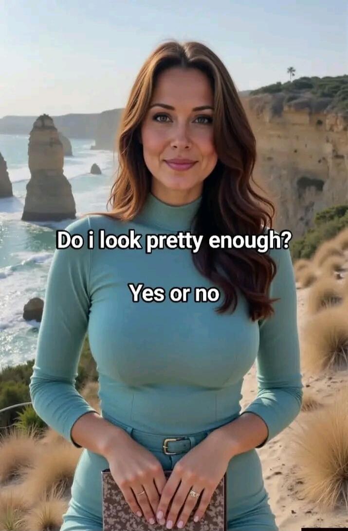 Do I look pretty enough? Yes or no