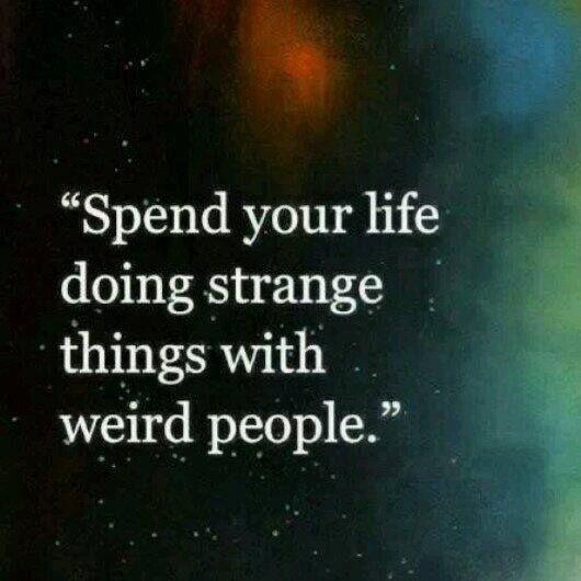 W Spend your hfe doing strange things with weird p_eople
