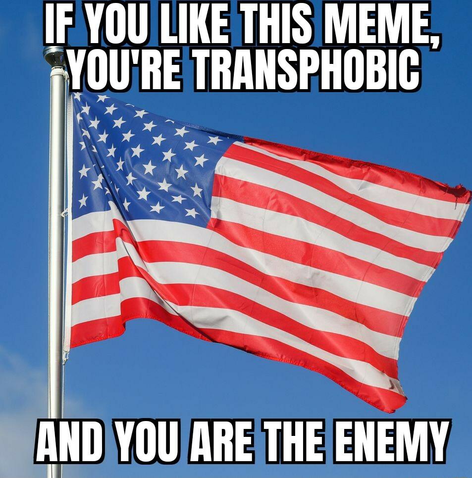 IF YOU LIKE THIS MEME TRANSPHOBIC