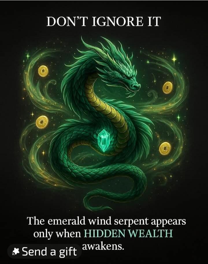 DON'T IGNORE IT
The emerald wind serpent appears only when HIDDEN WEALTH awakens.
✢ Send a gift