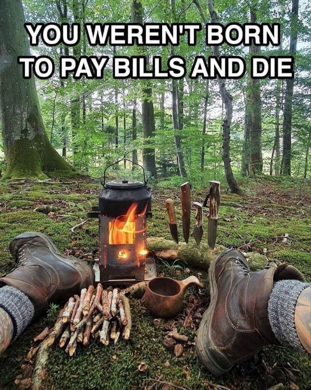 YOU WEREN'T BORN TO PAY BILLS AND DIE