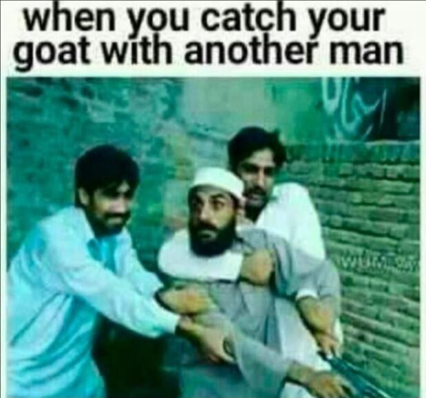 when you catch your goat with another man