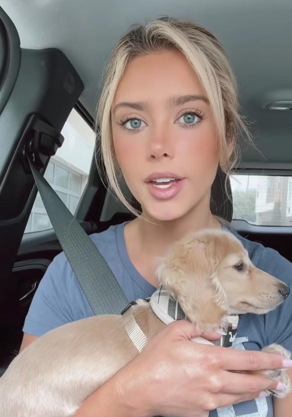 Hi everyone, I'm so excited to introduce you to my new puppy! He's just the cutest little thing, and we're on our way to the park for his first outing.