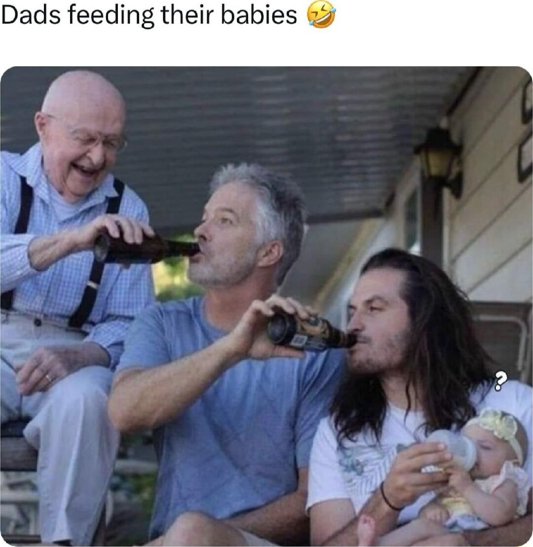 Dads feeding their babies