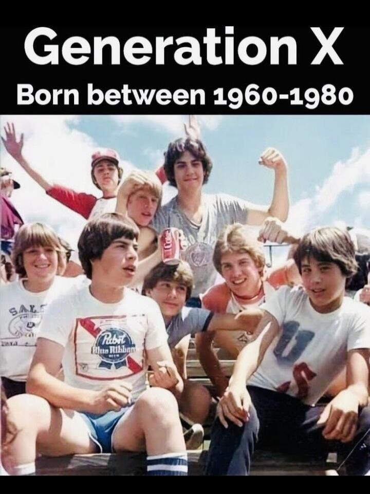 Generation X Born between 1960-1980