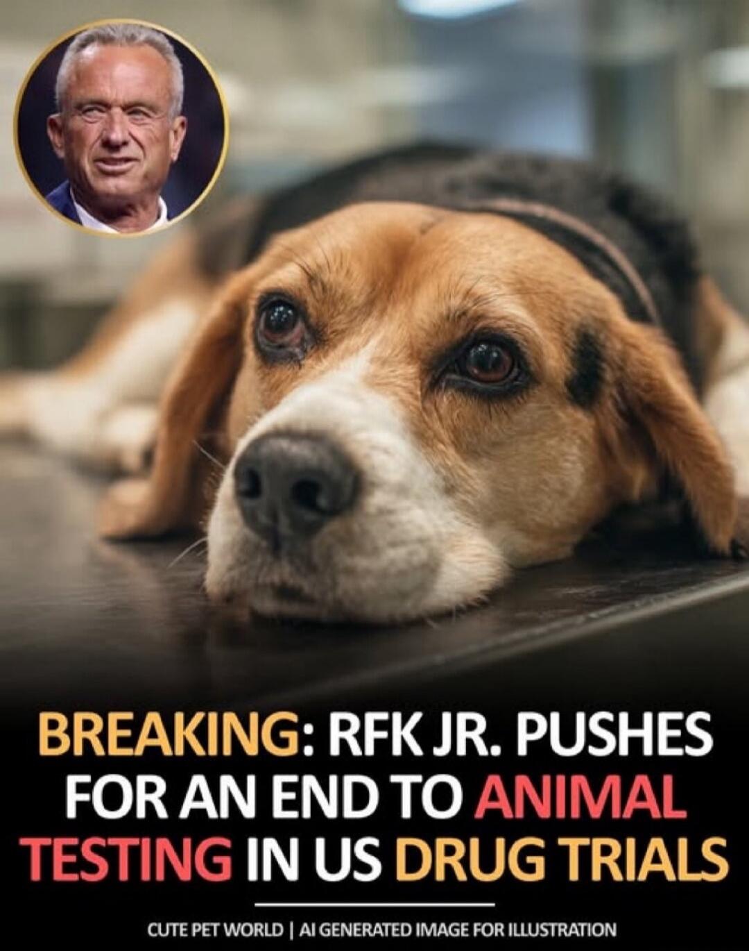 BREAKING: RFK JR. PUSHES FOR AN END TO ANIMAL TESTING IN US DRUG TRIALS