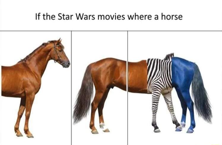 If the Star Wars movies where a horse