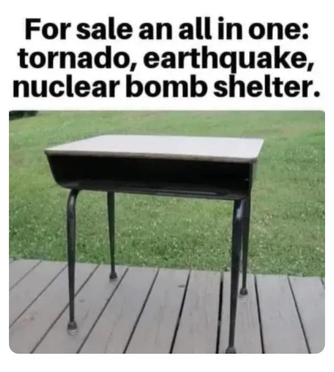 For sale an all in one: tornado, earthquake, nuclear bomb shelter.