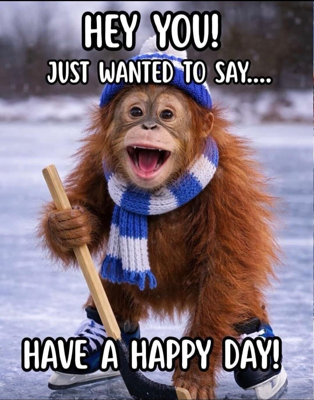 HEY YOU! JUST WANTED TO SAY.... HAVE A HAPPY DAY!