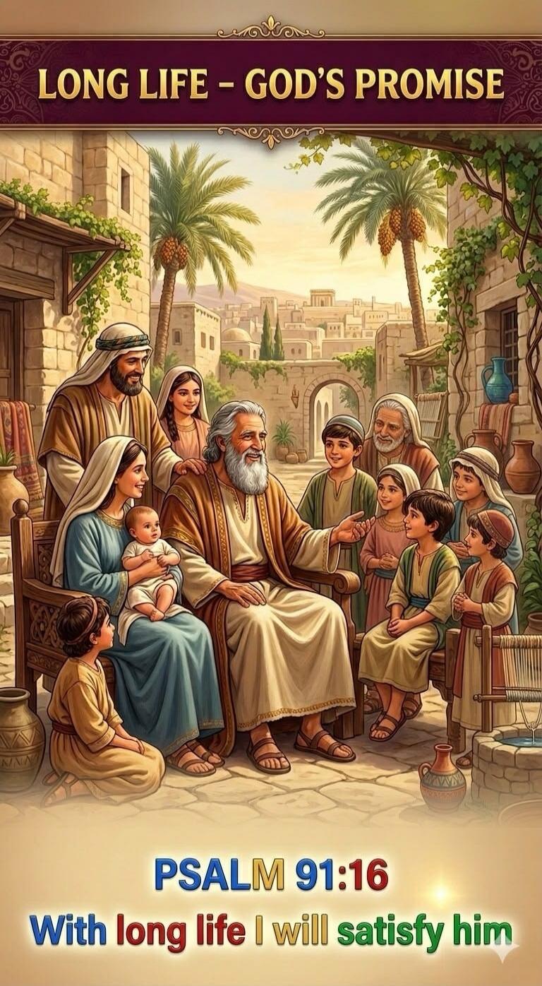 LONG LIFE - GOD'S PROMISE PSALM 91:16 With long life I will satisfy him