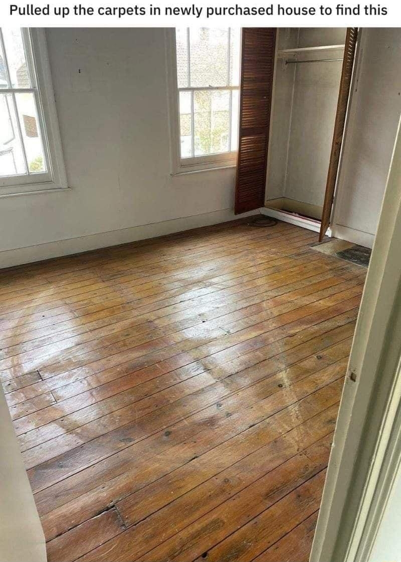 BRATANIHS Pulled up the carpets in newly purchased house to find this