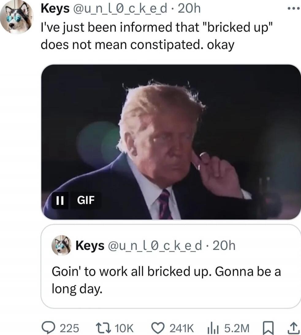 I've just been informed that 