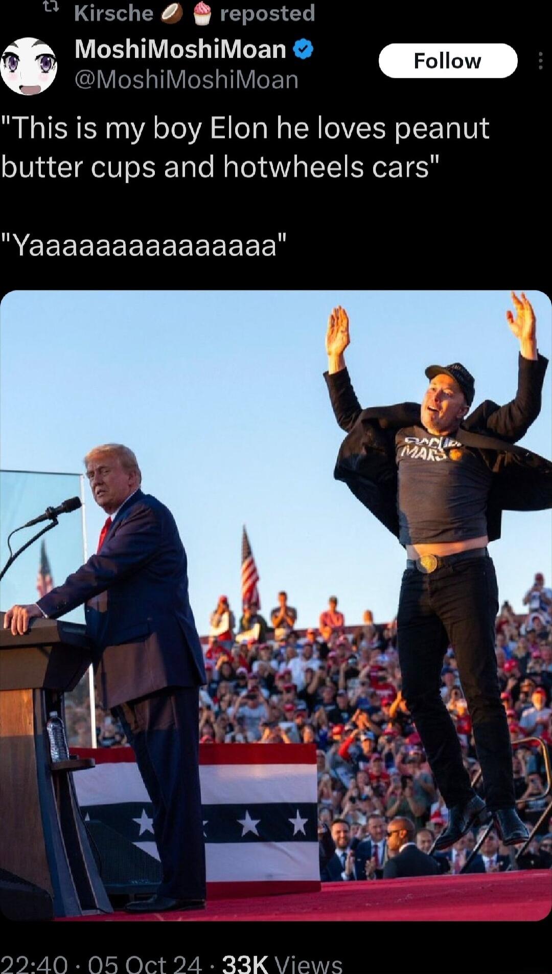 Kirsch L TV GEL I GE K This is my boy Elon he loves peanut butter cups and hotwheels cars B CEEEEEEEEEEEEEER