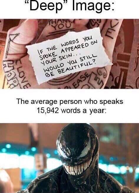 Deep Image The average person who speaks 15942 words a year