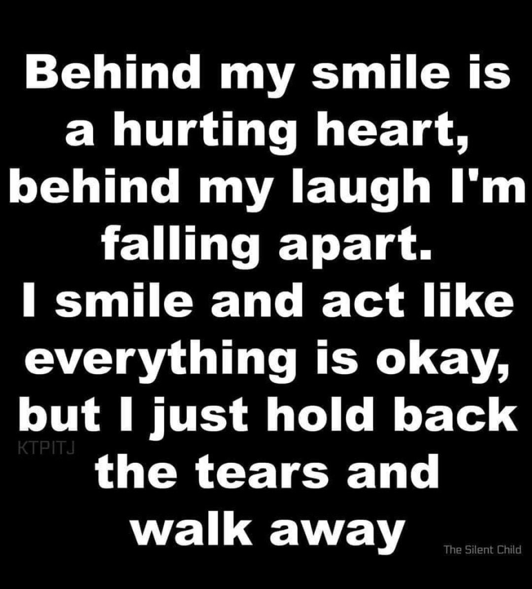 CEL LR VA R a hurting heart behind my laugh Im falling apart S EEL LTS A G everything is okay T BT Lol F Ted IR CETCRET walk away