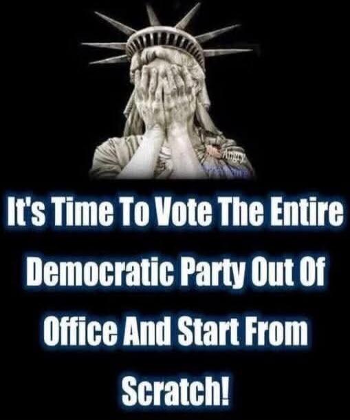 It's Time To Vote The Entire Democratic Party Out Of Office And Start From Scratch!