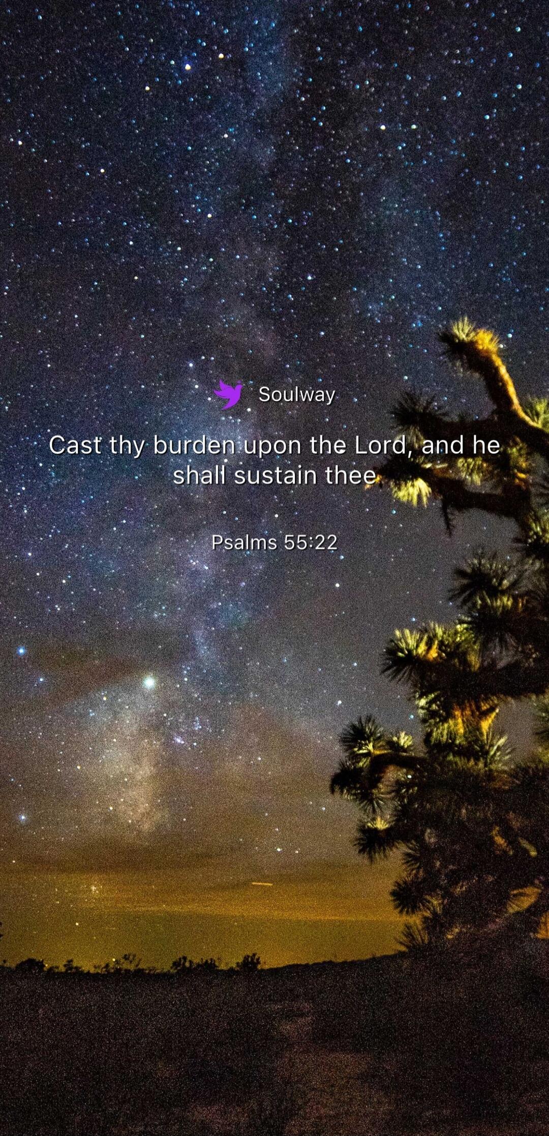 Soulway Cast thy burden upon the Lord, and he shall sustain thee Psalms 55:22
