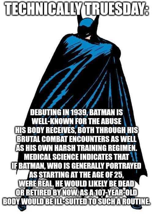 lllBlllIllEllfl 1930 BATMAN IS WELL KNOWN FOR THE ABUSE HIS BODY RECEIVES BOTH IIIillllEI HIS BRUTAL COMBAT ENCOUNTERS AS WELL AS HIS OWN HARSH TRAINING REGIMEN MEDICAL SCIENCE INDICATES THAT IF BATMAN WHO IS GENERALLY PORTRAYED AS smmna AT THE RGE OF 25