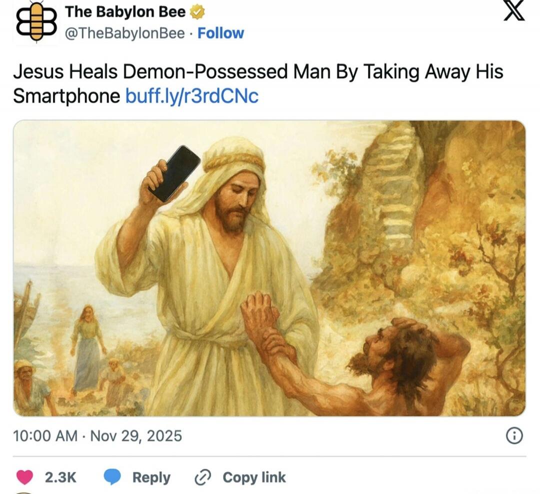 Jesus Heals Demon-Possessed Man By Taking Away His Smartphone